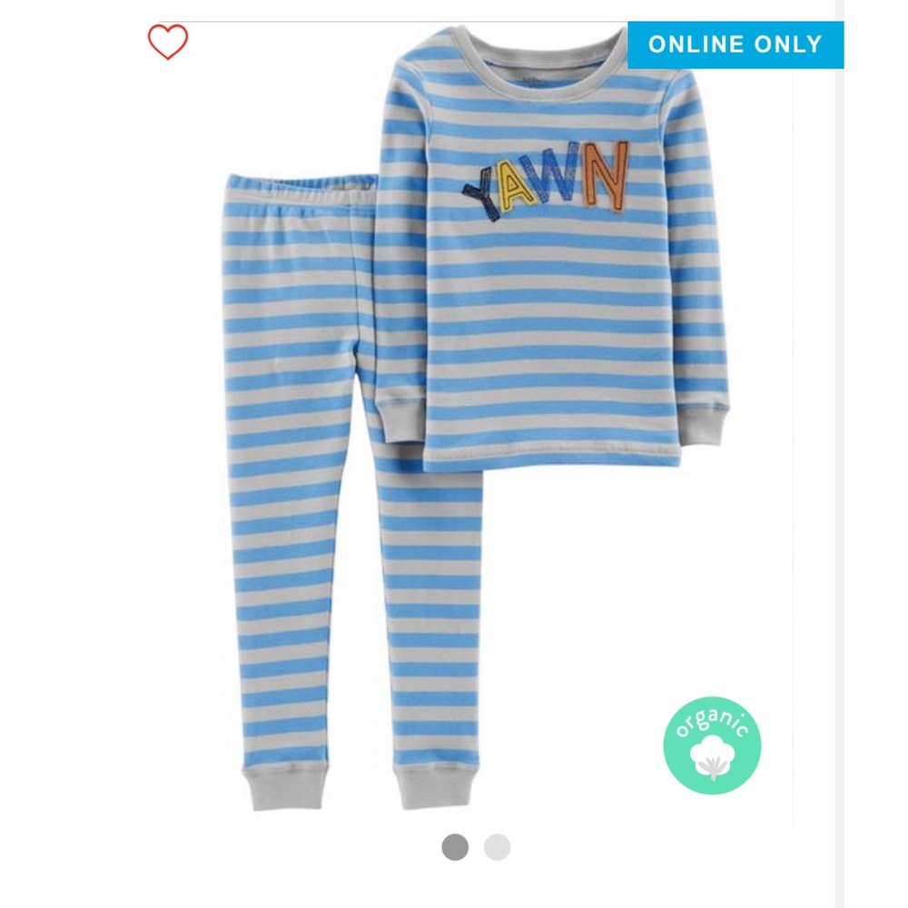 NWT Organic Two Piece 18m Pajamas
